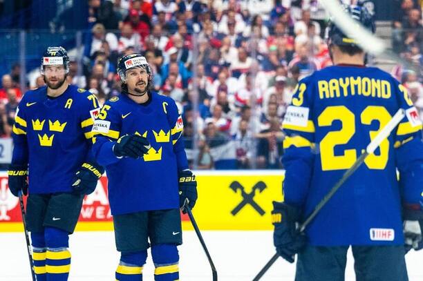 Tři největší hvězdy Švédska na MS 2024: Victor Hedman, Erik Karlsson a Lucas Raymond.
