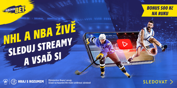 Sledujte livestreamy z NHL i dalších sportovních soutěží u Sazkabetu.