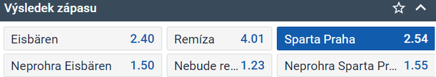 Tip na hokej Eisbären Berlin vs. Sparta Praha ve 4. kole CHL 2024/25 (15. 9. 2024 od 19:00 na TV Tipsport)