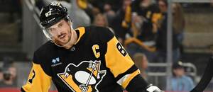 Kanadský hokejista Sidney Crosby, kapitán klubu NHL Pittsburgh Penguins.