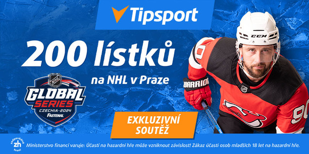 Tipsport hokej: Soutěž o vstupenky na NHL v Praze 2024, podepsané dresy Davida Pastrňáka a Tomáše Tatara a další ceny