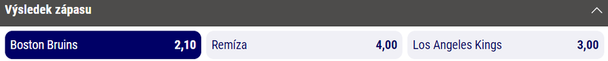 Tip na hokej Boston Bruins vs. Los Angeles Kings v základní NHL části 2024/25 (12. 10. 2024, 19:00, online živě na Sazkabet TV)