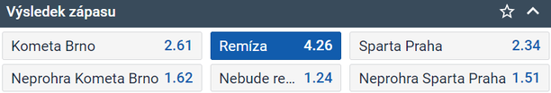 Tip na hokej HC Kometa Brno vs. HC Sparta Praha ve 13. kole TELH 2024/25 (20. 10. 2024, 17:00, sledujte online živě na TV Tipsport)