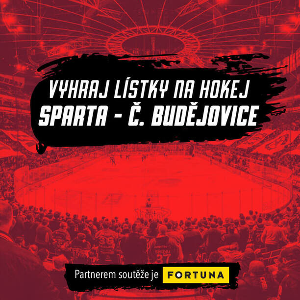 Soutěž o vstupenky zdarma na hokej: HC Sparta Praha vs. Motor České Budějovice (3. 11. 2024)