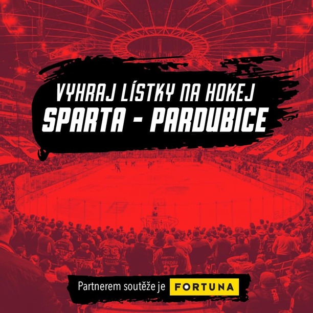 Soutěž o vstupenky na hokej: Sparta Praha vs. Pardubice v O2 Areně zdarma (extraliga 2024)