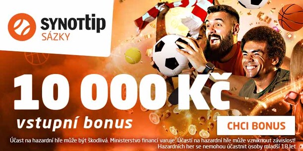 Synottip vstupní bonus: Registrujte se u Synot Tipu a získejte bonus bez vkladu i deposit bonus