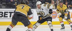 David Pastrňák se dnes večer pokusí prodloužit bodovou sérii v zápase NHL Boston vs Vegas