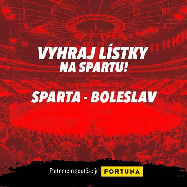 Soutěž o lístky na hokej zdarma: Sparta - Mladá Boleslav (21. 2. 2025, hokejová extraliga)