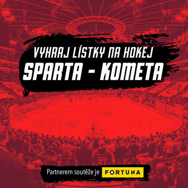 Soutěž o lístky na hokej zdarma: Sparta - Kometa (4. 3. 2025, hokejová extraliga)