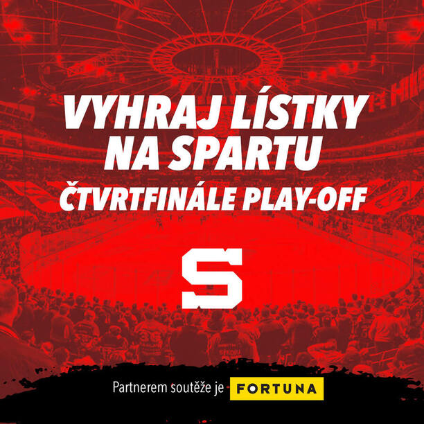 Soutěž o lístky na hokej zdarma: Sparta Praha ve čtvrtfinále play off extraligy 2025