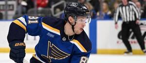 Dylan Holloway, útočník St. Louis Blues, prožívá vydařené období.