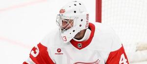 Petr Mrázek v březnovém zápase proti Washingtonu Capitals Petr Mrázek v březnovém zápase proti Washingtonu Capitals