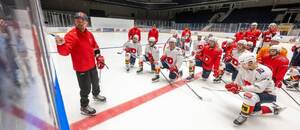 Společný trénink klubu HC Dynamo Pardubice před startem ELH 25/26 Společný trénink klubu HC Dynamo Pardubice před startem ELH 25/26
