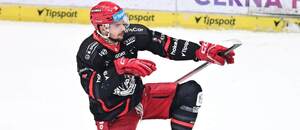 Královéhradecký útočník Kevin Klíma v derby proti Dynamu Královéhradecký útočník Kevin Klíma v derby proti Dynamu